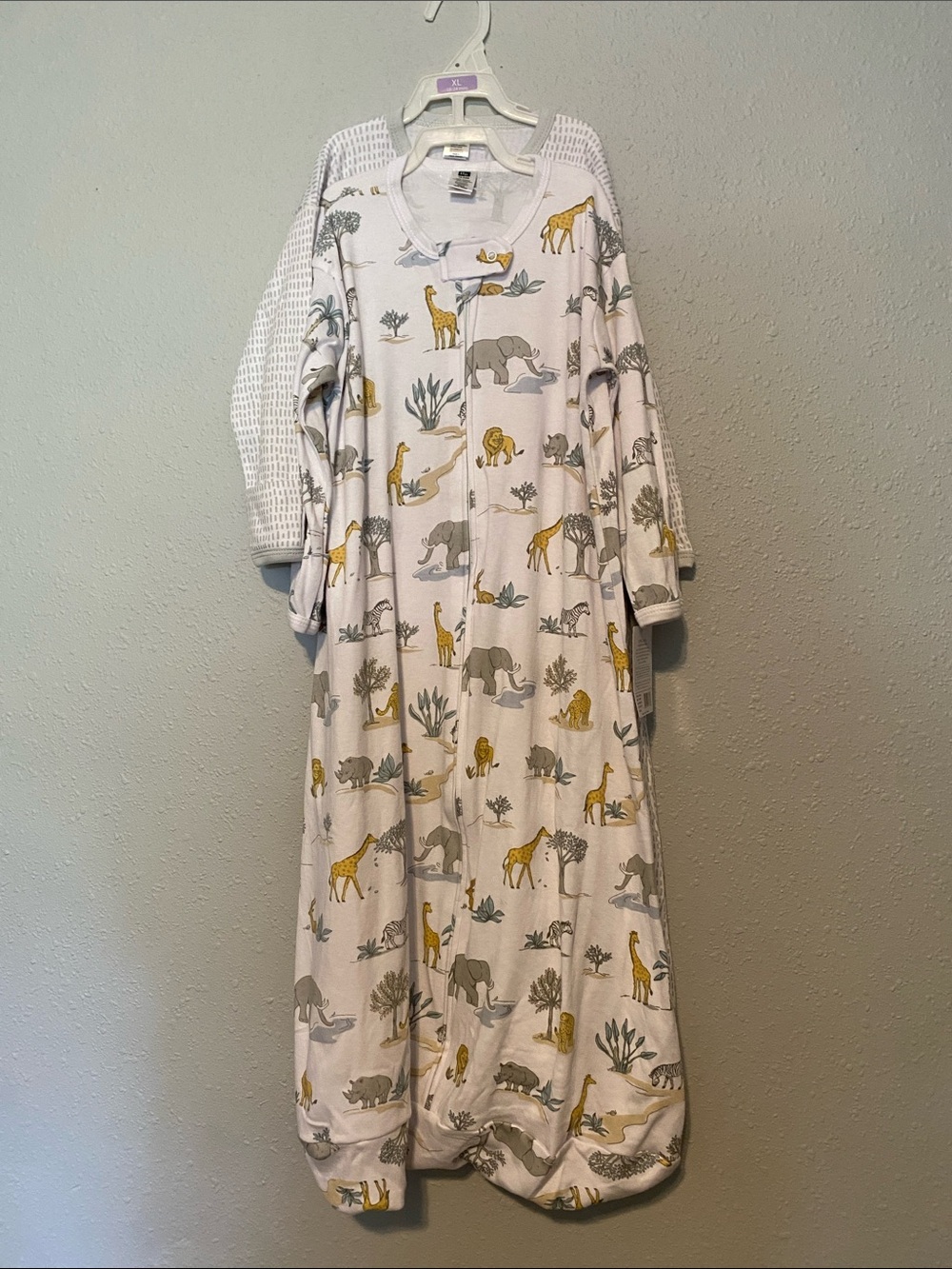 Hudson Baby White Safari Animal and gray/white set of 2 - sleeping bags